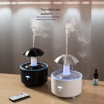 Rotating Umbrella Water Drop Air Humidifier with Colourful Night Lights Mute Spary Home Essential Oil Aroma Diffuser Humidifier